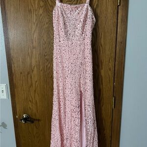 Amazon Pink Sequin Prom Dress